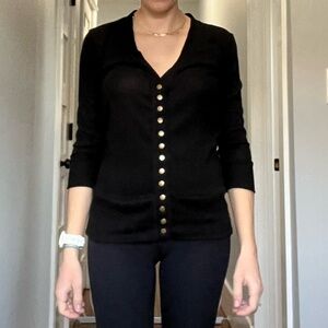 Black sweater v neck